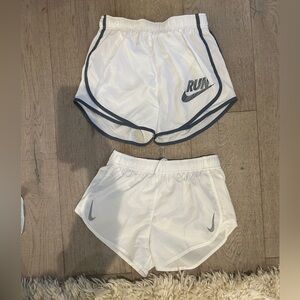 Nike run shorts-2 pairs excellent condition xs